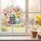 Smile Spring Wooden Wall Hanging – “Hello Spring” Mason Jar Floral Sign for Doors, Walls, Porch Décor & Seasonal Spring Gifts